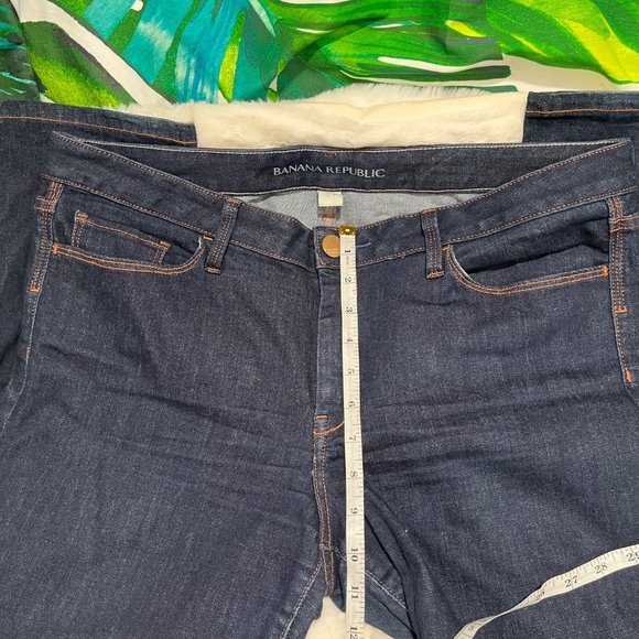 Banana Republic 31 Skinny Dark Wash Denim Fall Winter Slim Classic School Jeans - Picture 7 of 10